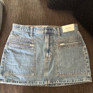Abercrombie & Fitch Blue Cargo Mini Skirt Casual